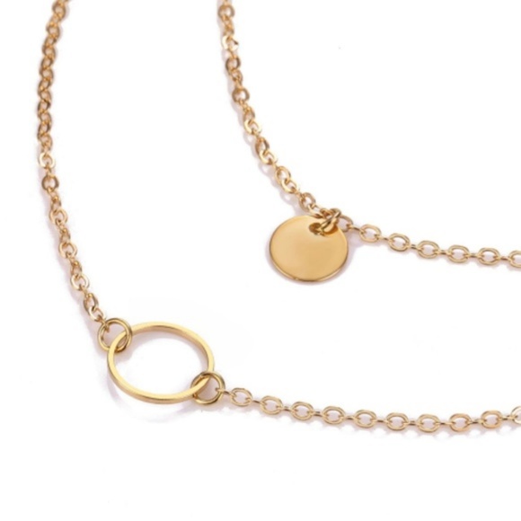 ❤️ 3/$30 Dainty Layered Coin Ring Necklace - Picture 3 of 8